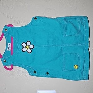 Chelsea  vintage turquoise Denim Jean Jumper Overall, size L